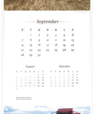 Lõuna-Järvamaa kalender, kujundaja Mariann Einmaa
