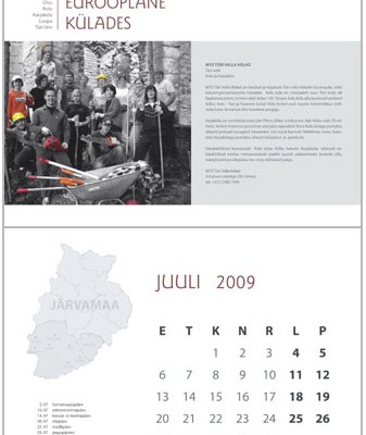 Kalender Eurooplane külades, kujundaja Mariann Einmaa